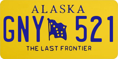 AK license plate GNY521
