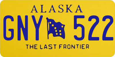 AK license plate GNY522