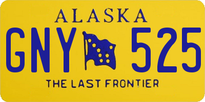 AK license plate GNY525