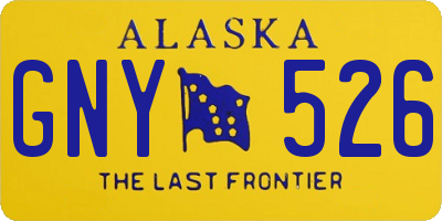 AK license plate GNY526