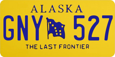 AK license plate GNY527