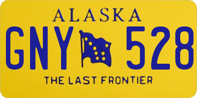 AK license plate GNY528