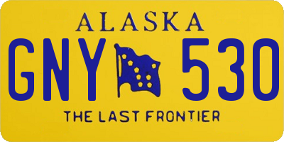 AK license plate GNY530