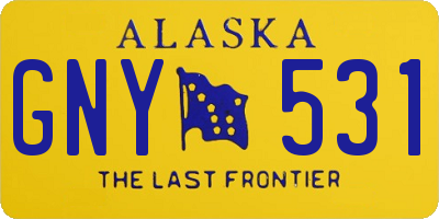 AK license plate GNY531