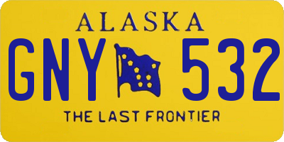 AK license plate GNY532