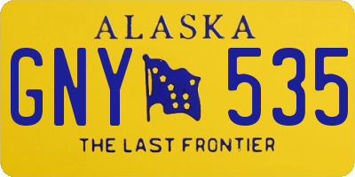 AK license plate GNY535