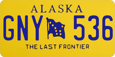 AK license plate GNY536