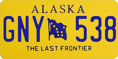 AK license plate GNY538