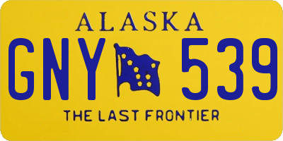 AK license plate GNY539