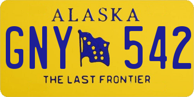 AK license plate GNY542