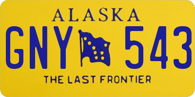AK license plate GNY543