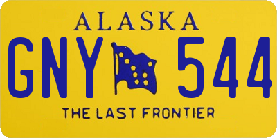 AK license plate GNY544