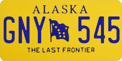 AK license plate GNY545