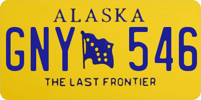 AK license plate GNY546