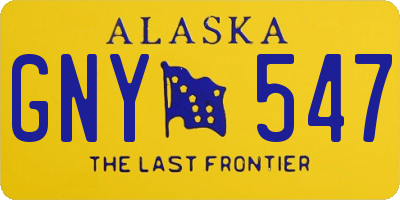 AK license plate GNY547