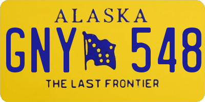 AK license plate GNY548