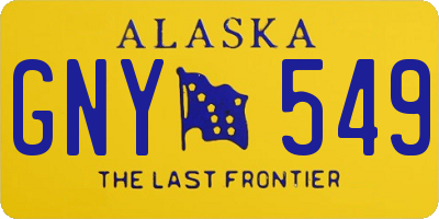 AK license plate GNY549