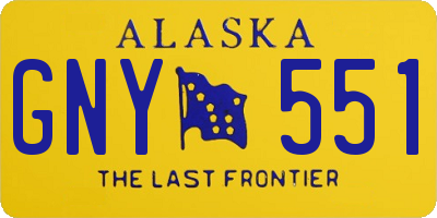 AK license plate GNY551