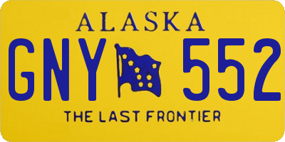 AK license plate GNY552
