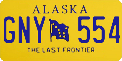 AK license plate GNY554