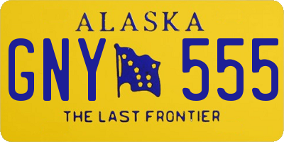 AK license plate GNY555