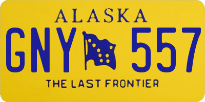 AK license plate GNY557