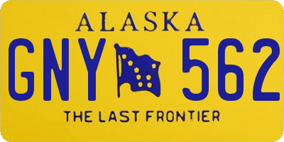 AK license plate GNY562