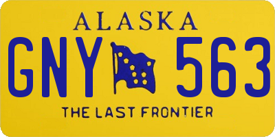 AK license plate GNY563