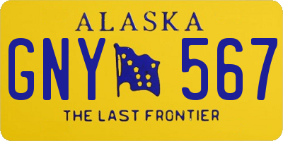 AK license plate GNY567