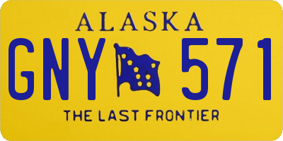 AK license plate GNY571