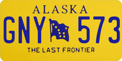 AK license plate GNY573