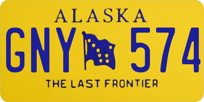 AK license plate GNY574