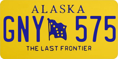 AK license plate GNY575