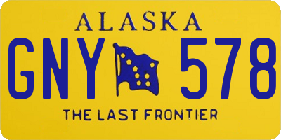 AK license plate GNY578