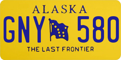 AK license plate GNY580