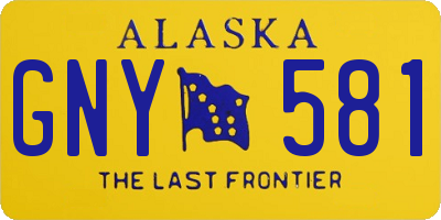 AK license plate GNY581
