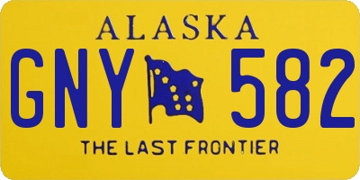 AK license plate GNY582