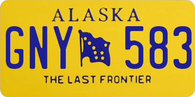 AK license plate GNY583