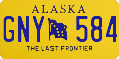 AK license plate GNY584
