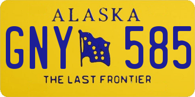 AK license plate GNY585