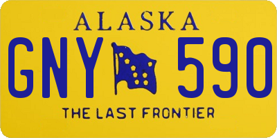 AK license plate GNY590
