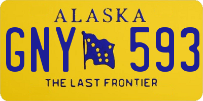 AK license plate GNY593