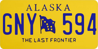 AK license plate GNY594