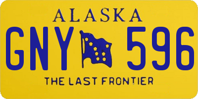 AK license plate GNY596