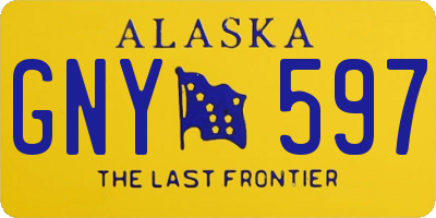 AK license plate GNY597