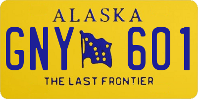 AK license plate GNY601