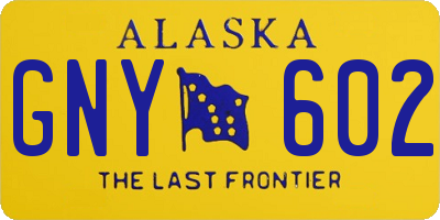 AK license plate GNY602
