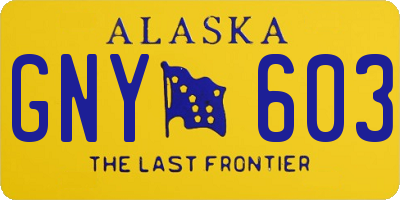 AK license plate GNY603