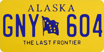 AK license plate GNY604