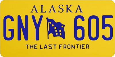AK license plate GNY605